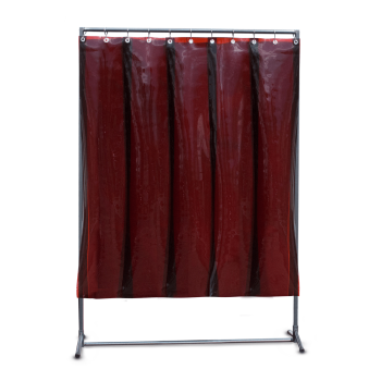 Stellwand / Schutzwand VIPER 1300 mit Lamellenvorhang "EXTREME" aus 300 x 2,0 mm Lamellen